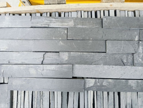 Плитка чёрная из натурального камня фасадная 30 см * 5 см, толщина 7 мм -30 мм купить в Серпухову