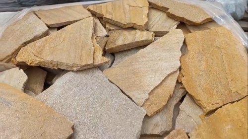 Плитняк златолит жёлтый для цоколя купить в Серпухову